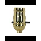 Satco 80-1022 Polished Brass On-Off Push Thru Socket