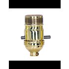 Satco 80-1032 Polished Brass On-Off Push Thru Socket