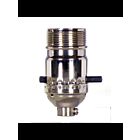 Satco 80-1033 Polished Nickel On-Off Push Thru Socket