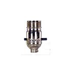 Satco 80-1033 Polished Nickel On-Off Push Thru Socket