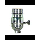 Satco 80-1035 Polished Nickel 3 Way (2 Circuit) Turn Knob Socket