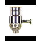 Satco 80-1043 Polished Nickel Full Range Turn Knob Dimmer Socket