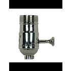 Satco 80-1045 Polished Nickel Full Range Turn Knob Dimmer Socket
