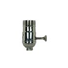 Satco 80-1045 Polished Nickel Full Range Turn Knob Dimmer Socket