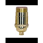 Satco 80-1050 Polished Brass 3 Way (2 Circuit) Turn Knob Socket