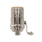 Satco 80-1053 Polished Nickel On-Off Pull Chain Socket