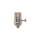 Satco 80-1059 Polished Nickel On-Off Turn Knob Socket