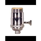 Satco 80-1061 Polished Nickel On-Off Turn Knob Socket