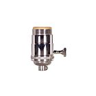 Satco 80-1061 Polished Nickel On-Off Turn Knob Socket