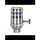 Satco 80-1063 Polished Nickel On-Off Turn Knob Socket