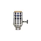 Satco 80-1063 Polished Nickel On-Off Turn Knob Socket
