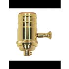 Satco 80-1064 Polished Brass Full Range Turn Knob Dimmer Socket