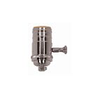 Satco 80-1065 Polished Nickel Full Range Turn Knob Dimmer Socket