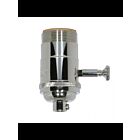 Satco 80-1067 Polished Nickel Full Range Turn Knob Dimmer Socket