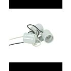 Satco 80-1082 Glazed 3-Lights Porcelain Socket