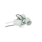 Satco 80-1082 Glazed 3-Lights Porcelain Socket
