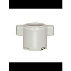 Satco 80-1097 Glazed Keyless Porcelain One Piece Sign Socket