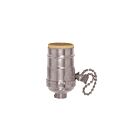 Satco 80-1099 Nickel On-Off Pull Chain Socket