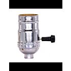 Satco 80-1101 Nickel On-Off Turn Knob Socket