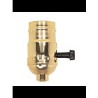Satco 80-1158 Brite Gilt 3-Way (2 Circuit) Turn Knob Socket