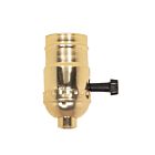 Satco 80-1158 Brite Gilt 3-Way (2 Circuit) Turn Knob Socket