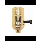 Satco 80-1159 Brite Gilt On-Off Turn Knob Socket