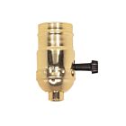 Satco 80-1159 Brite Gilt On-Off Turn Knob Socket