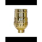 Satco 80-1177 Polished Brass Short Keyless Socket