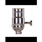 Satco 80-1180 Polished Nickel On-Off Turn Knob Socket