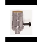 Satco 80-1191 Polished Nickel 3 Way (2 Circuit) Turn Knob Socket