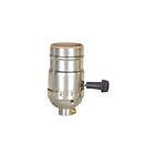 Satco 80-1192 Brite Gilt 3-Way (2 Circuit) Turn Knob Socket