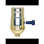 Satco 80-1193 Brite Gilt On-Off Turn Knob Socket