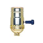 Satco 80-1193 Brite Gilt On-Off Turn Knob Socket