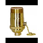 Satco 80-1291 Polished Brass On-Off Pull Chain Socket