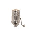 Satco 80-1292 Polished Nickel On-Off Pull Chain Socket