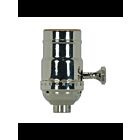Satco 80-1349 Polished Nickel On-Off Turn Knob Socket