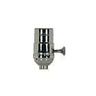 Satco 80-1349 Polished Nickel On-Off Turn Knob Socket