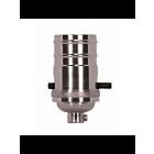 Satco 80-1433 Polished Nickel On-Off Push Thru Socket