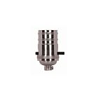 Satco 80-1433 Polished Nickel On-Off Push Thru Socket