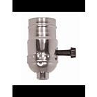Satco 80-1453 Nickel 3-Way (2 Circuit) Turn Knob Socket