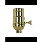 Satco 80-1462 Polished Brass Hi-Low Turn Knob Socket