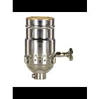 Satco 80-1463 Polished Nickel Hi-Low Turn Knob Socket