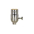 Satco 80-1463 Polished Nickel Hi-Low Turn Knob Socket