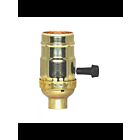Satco 80-1501 Brite Gilt 3 Terminal (2 Circuit) Turn Knob Socket