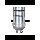 Satco 80-1527 Nickel On-Off Push Thru Socket