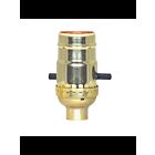 Satco 80-1529 Brite Gilt On-Off Push Thru Socket