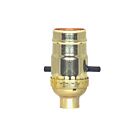 Satco 80-1529 Brite Gilt On-Off Push Thru Socket