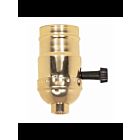 Satco 80-1558 Brite Gilt On-Off Turn Knob Socket