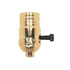Satco 80-1558 Brite Gilt On-Off Turn Knob Socket