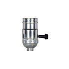 Satco 80-1559 Nickel On-Off Turn Knob Socket